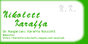 nikolett karaffa business card